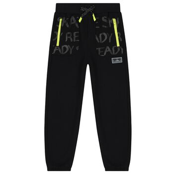Boys Black Joggers