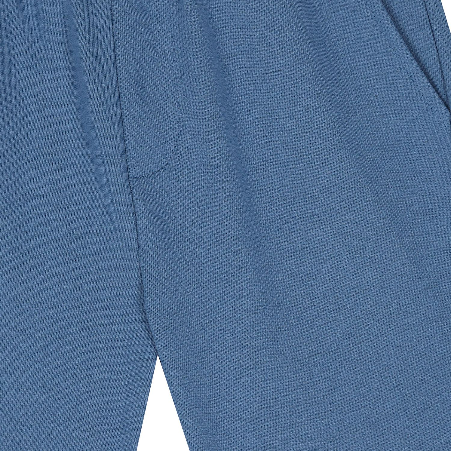 Boys Blue Jersey Shorts, 7, hi-res