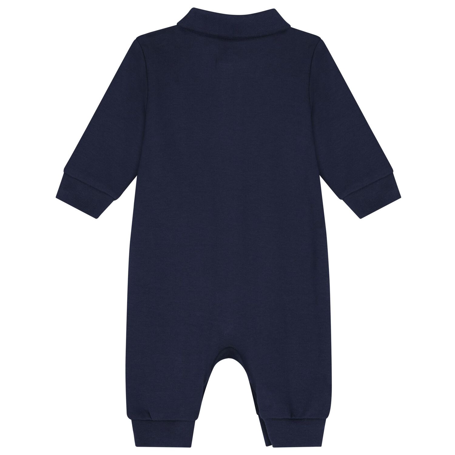 Baby Boys Navy Logo Romper, 1, hi-res