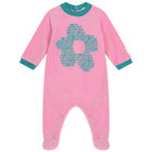 Baby Girls Pink & Green Babygrow, 1, hi-res