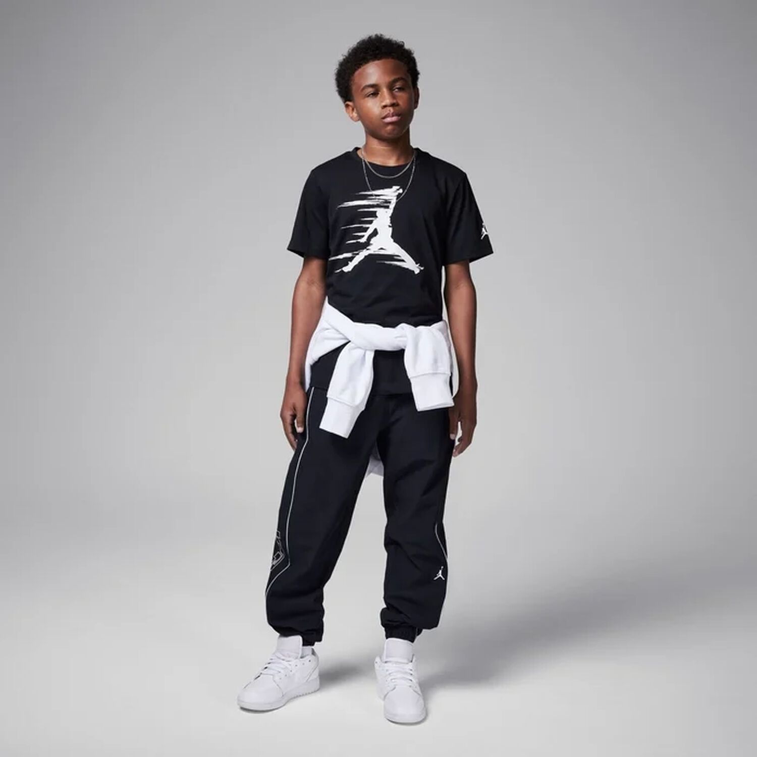 Black Jumpman Logo T-Shirt, 1, hi-res