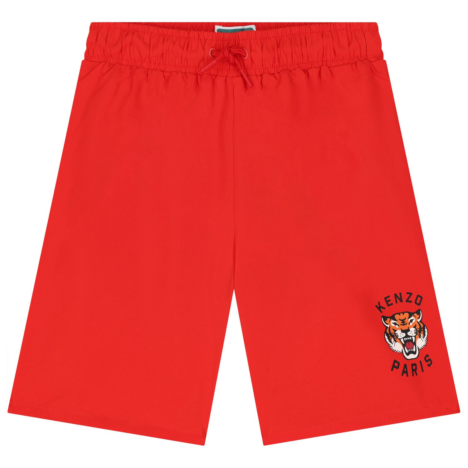 Boys Red Tiger Logo Swim Shorts, 1, hi-res image number null