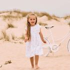 Younger Girls White Liberty Dress, 1, hi-res
