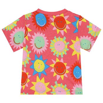 Younger Girls Pink Sun T-Shirt