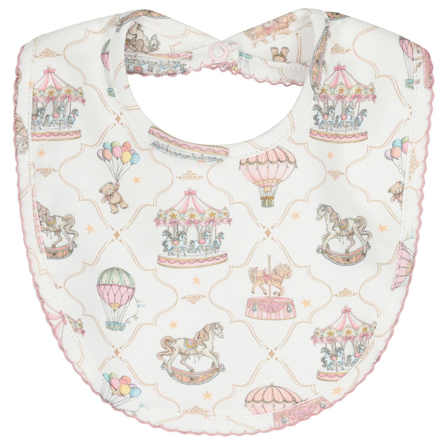Baby Girls Pink & White Carousel & Hot Air Balloon Babygrow Gift Set, 1, hi-res
