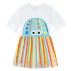 Girls White Jelly Fish Dress, 1, hi-res