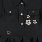 Girls Black Embellished Dress, 1, hi-res