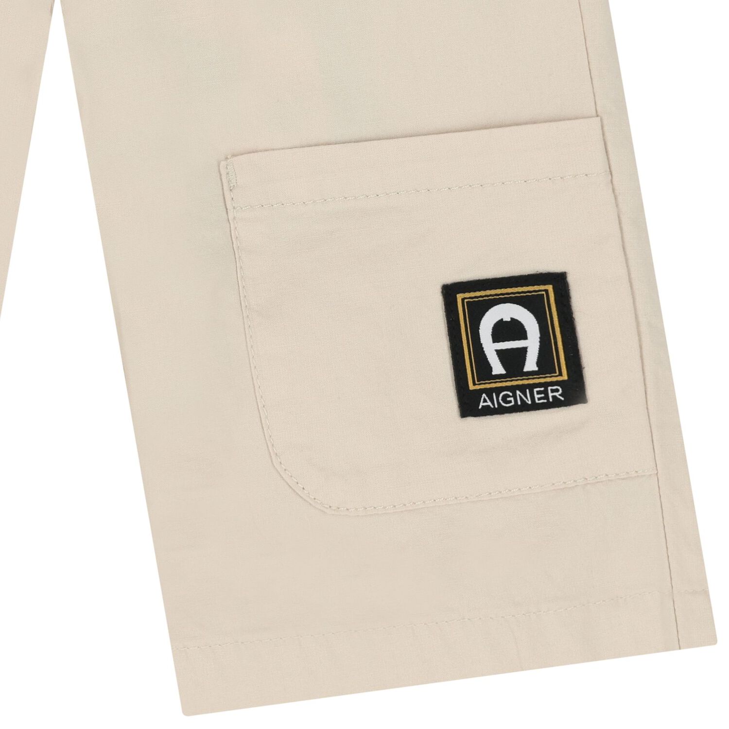 Younger Boys Beige Logo Shorts, 2, hi-res