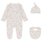 White & Beige Africa Babygrow Gift Set, 3, hi-res