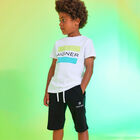 Boys White Logo T-Shirt, 2, hi-res