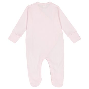 Girls Pink Heart Babygrow