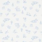 Baby Boys Ivory & Blue Logo Blanket, 1, hi-res