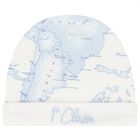 Baby Boys Ivory & Blue Geo Map Babygrow Gift Set, 4, hi-res