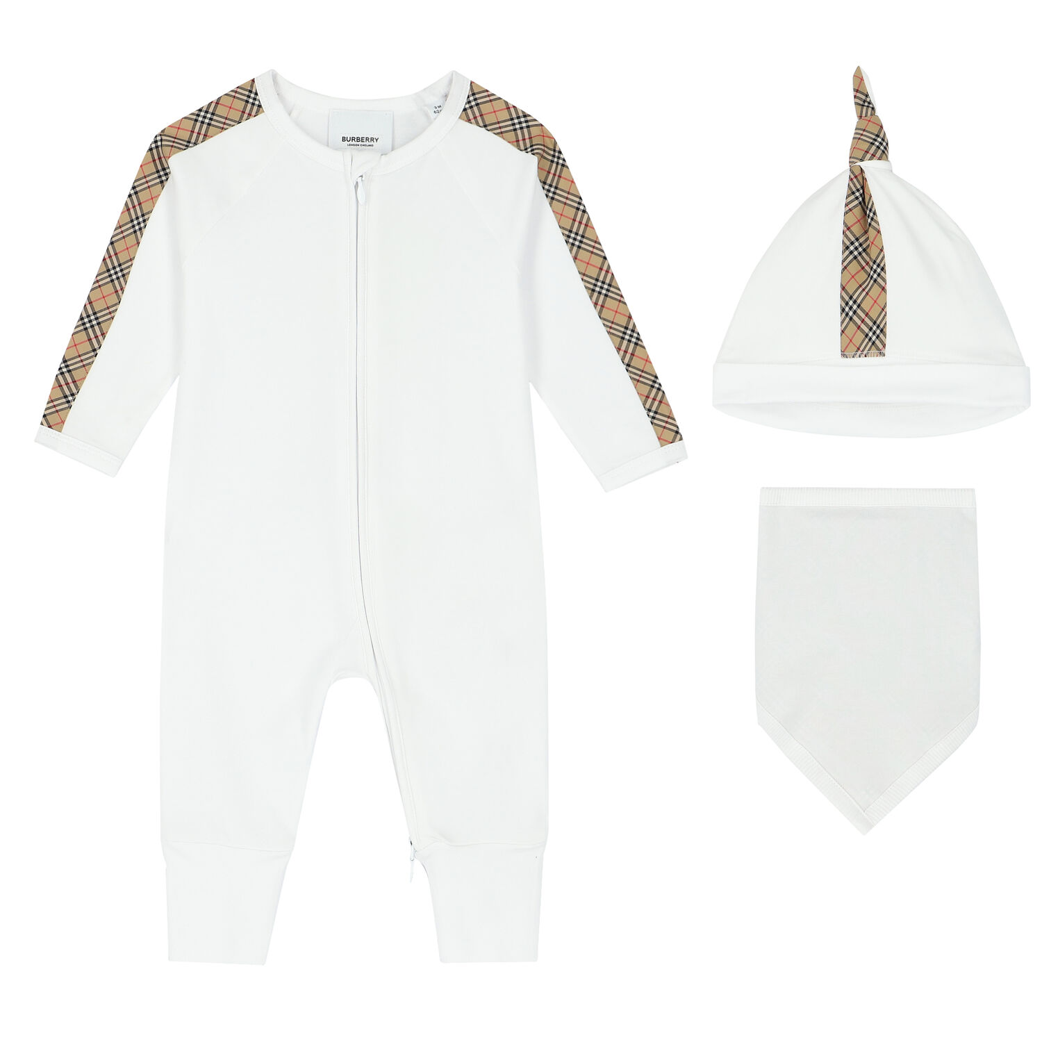 White & Beige Romper Gift Set, 2, hi-res