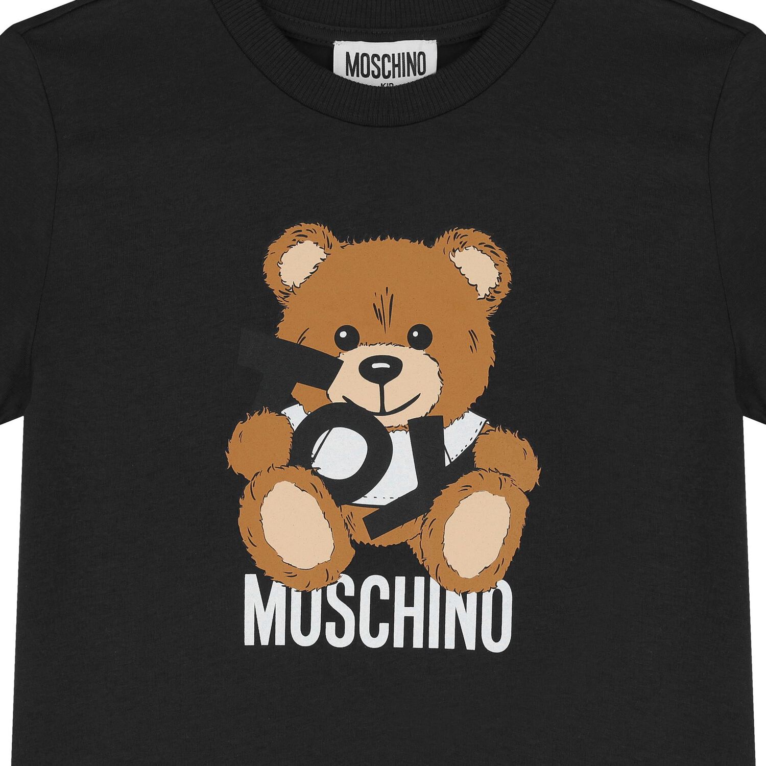 Black Teddy Bear Logo T-Shirt, 6, hi-res