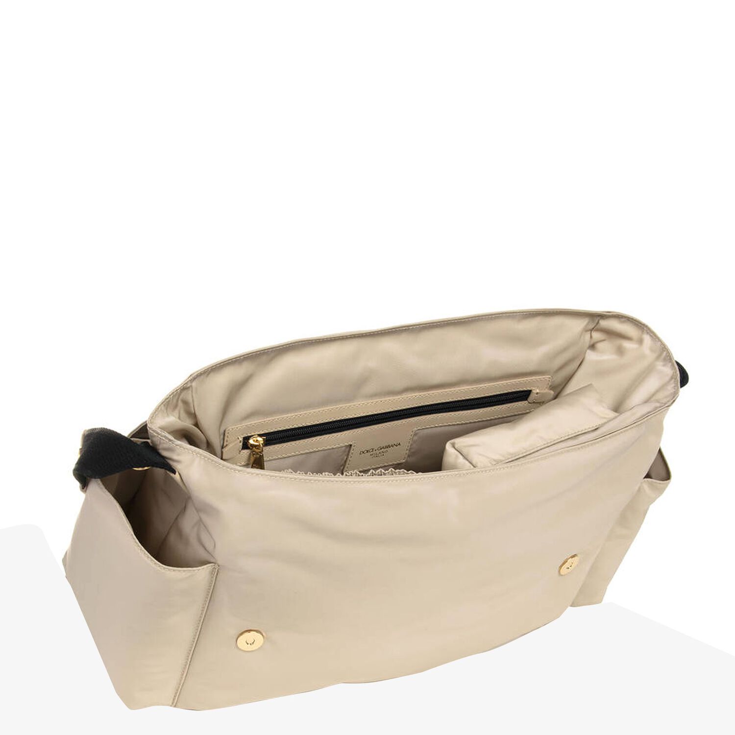 Beige & White Logo Baby Changing Bag, 2, hi-res