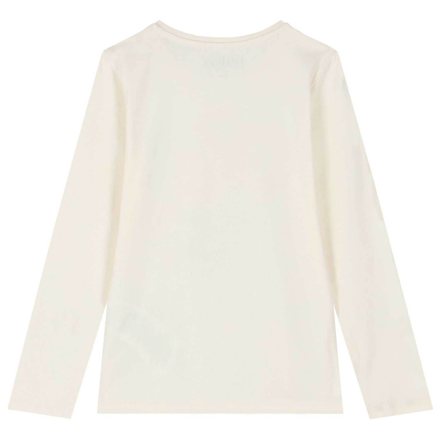 Girls Ivory Logo Long Sleeve Top, 1, hi-res