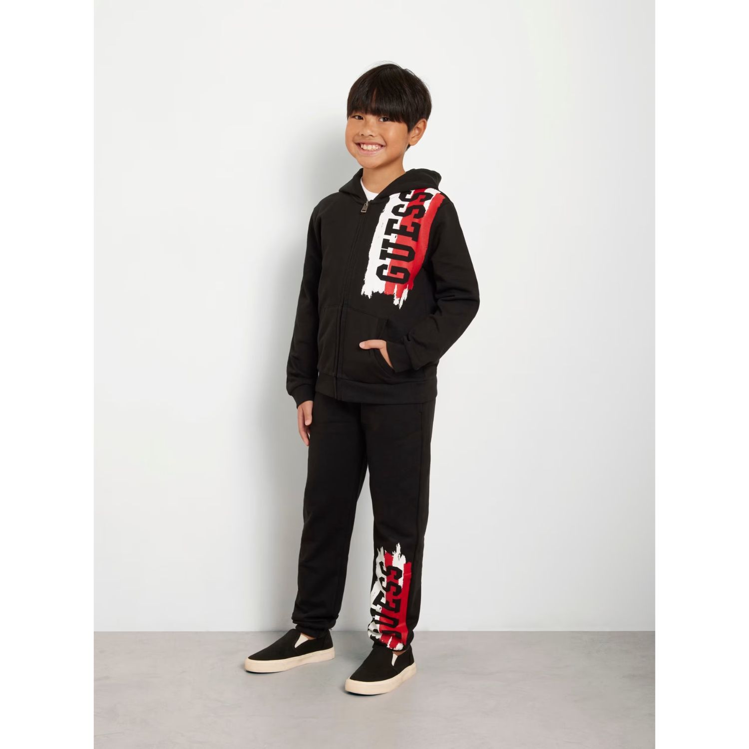 Boys Black Logo Joggers, 2, hi-res image number null