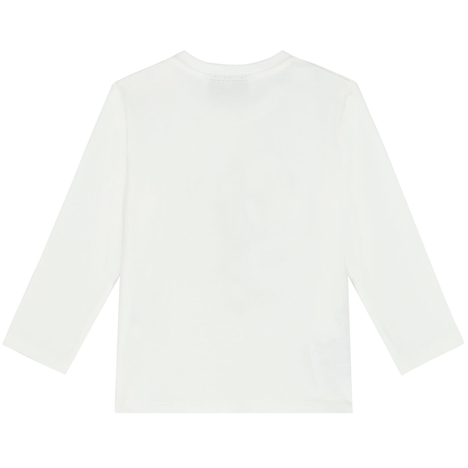 Baby Boys White Logo Long Sleeve Top, 1, hi-res