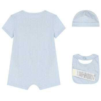 Baby Boys Blue Romper Gift Set