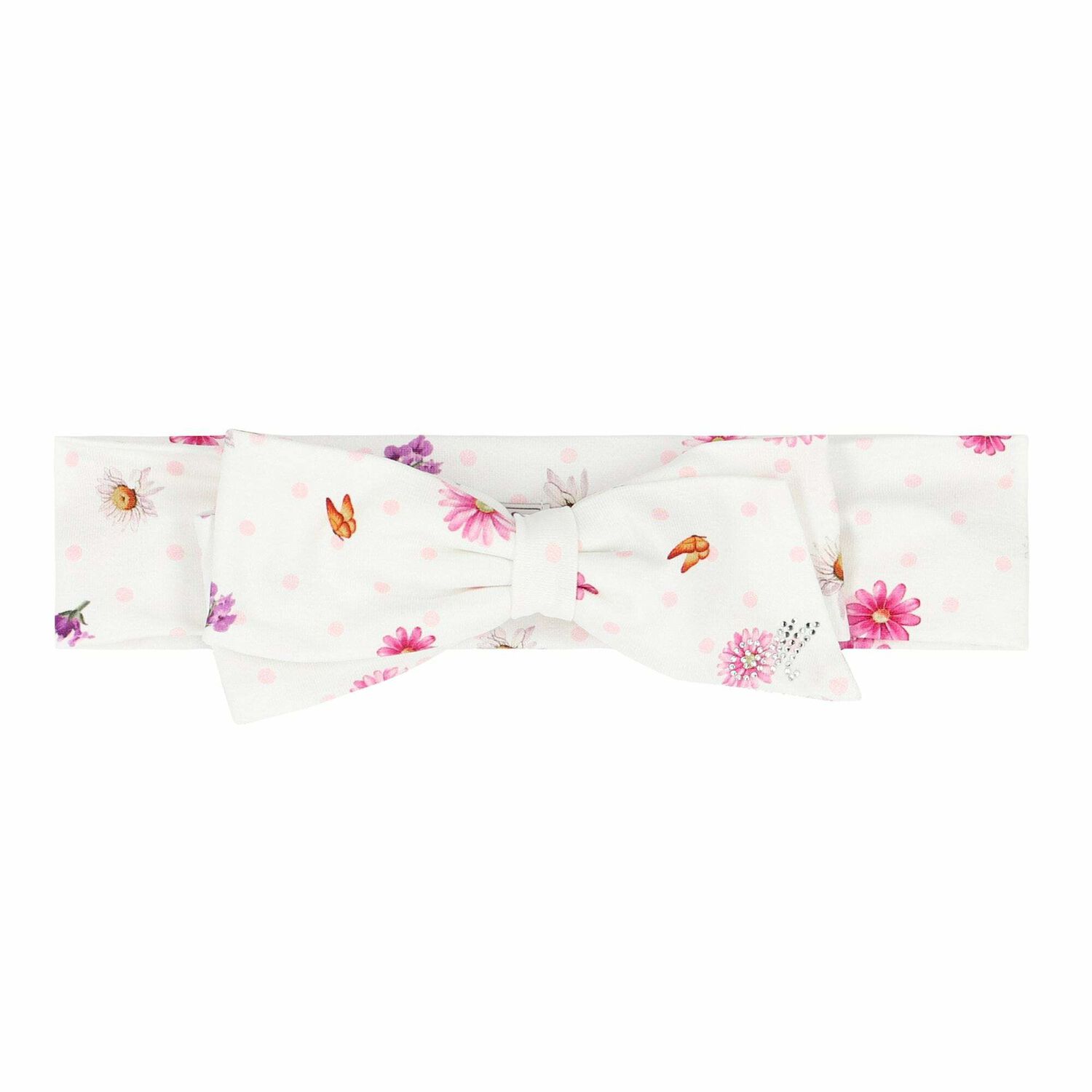 Baby Girls White Printed Headband, 1, hi-res image number null