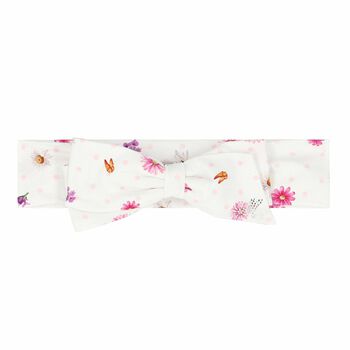 Baby Girls White Printed Headband