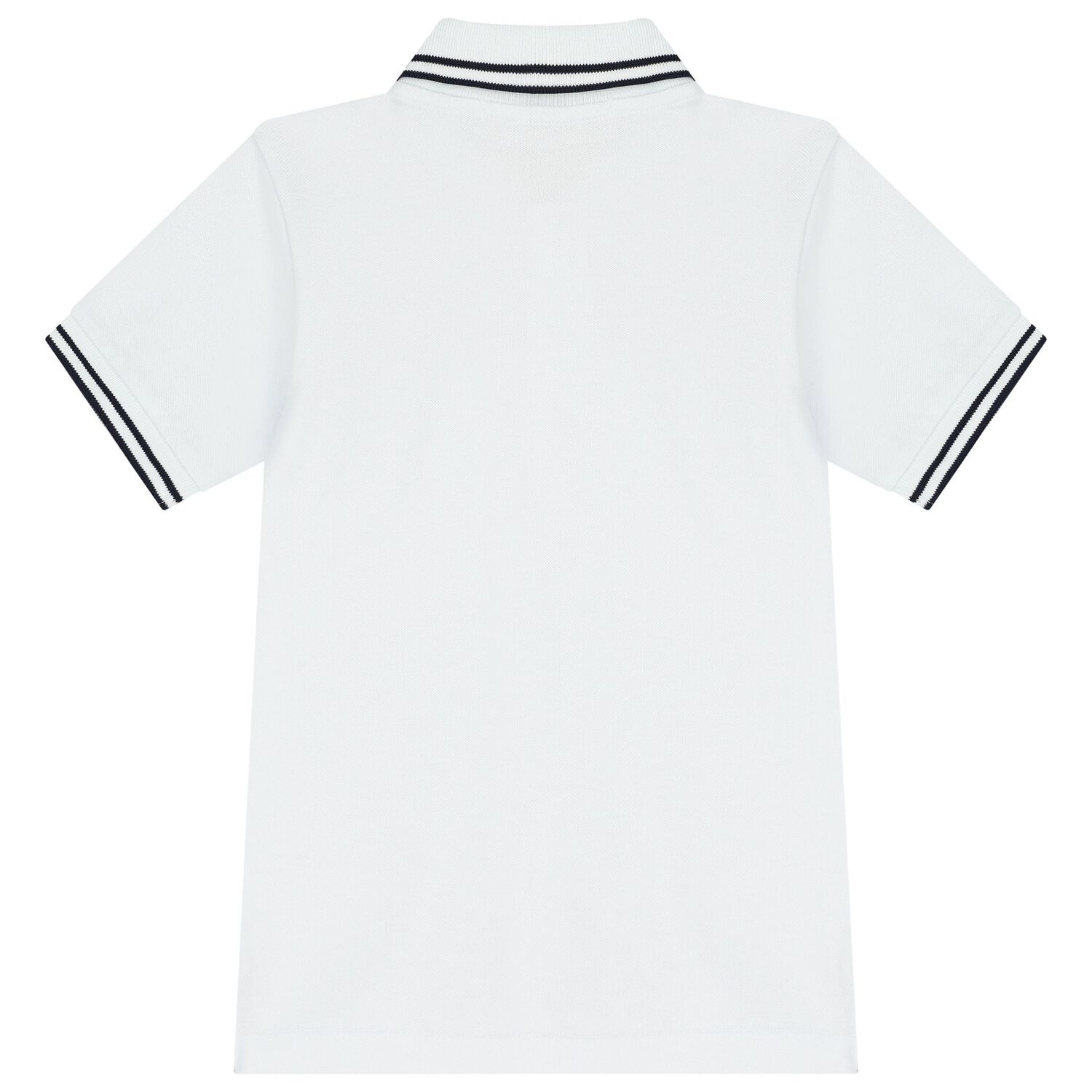 Boys White Logo Polo Shirt, 3, hi-res image number null