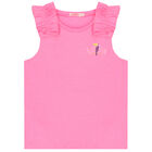 Girls Pink Ruffled Top, 1, hi-res