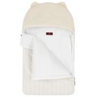 Beige & White Teddy Bear Logo Baby Nest, 1, hi-res