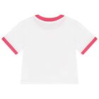 Girls White & Pink Teddy Bear T-Shirt, 1, hi-res