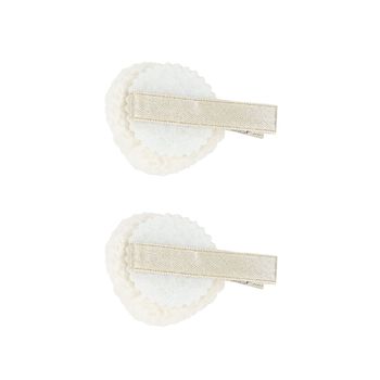 Girls Ivory & Gold Hairclips ( 2-Pack )