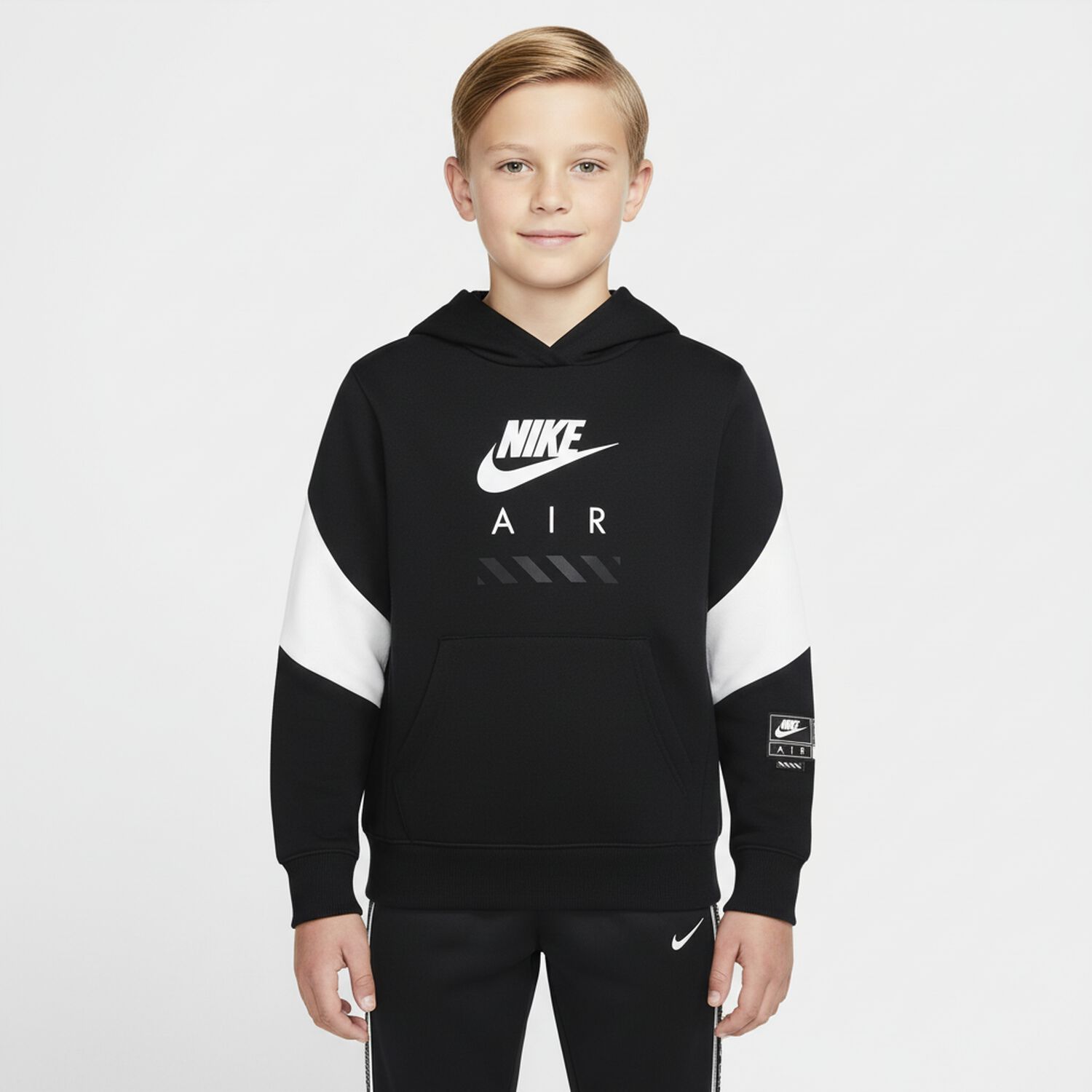 Boys Black Logo Joggers, 1, hi-res