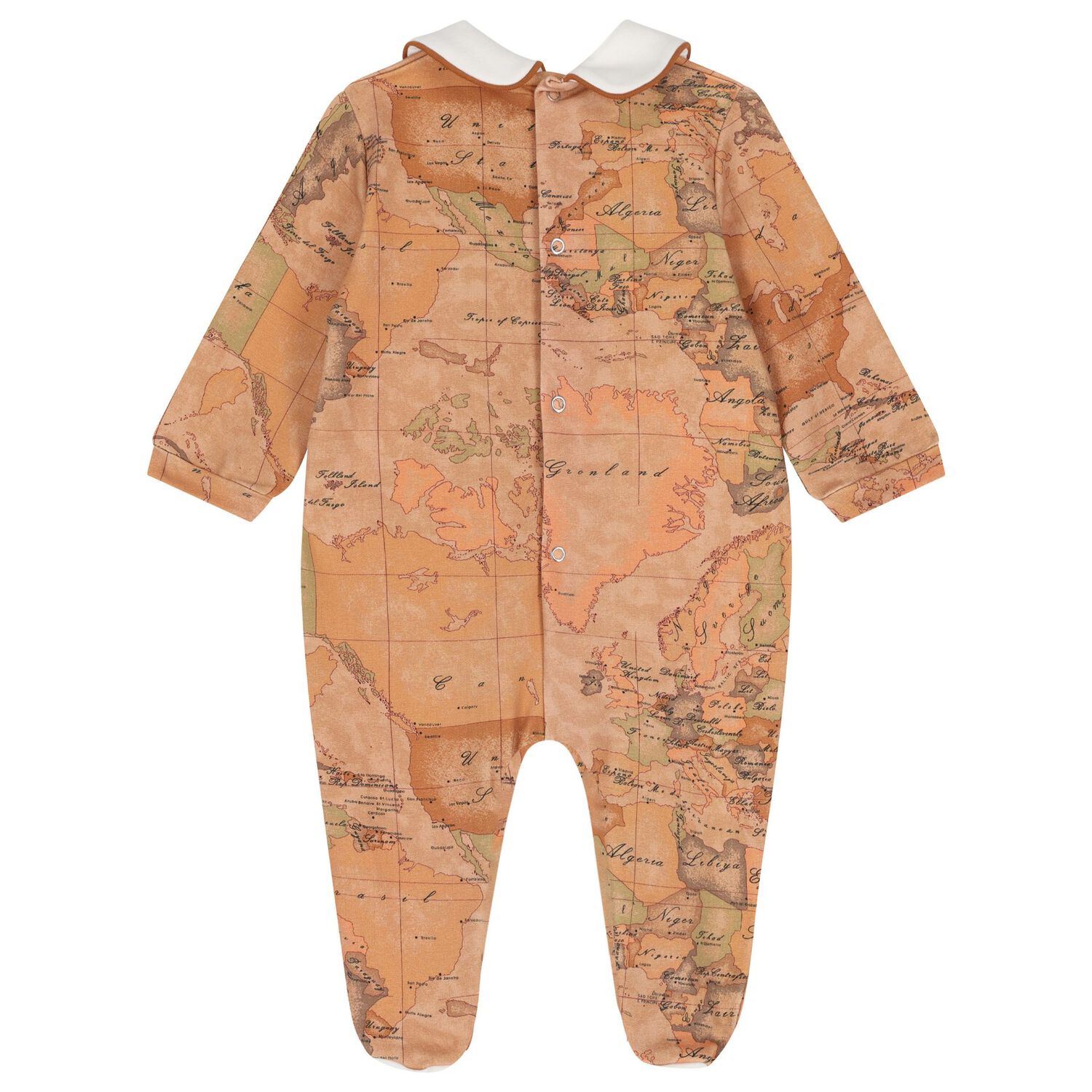 Ivory & Beige Geo Map Babygrow Set, 4, hi-res