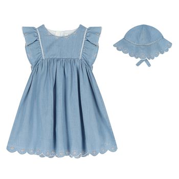 Younger Girls Blue Dress Set