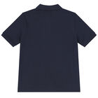 Boys Navy Blue Logo Polo Shirt, 4, hi-res