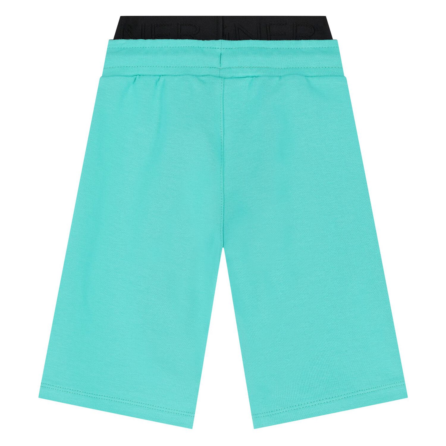 Younger Boys White & Aqua Logo Shorts Set, 2, hi-res image number null