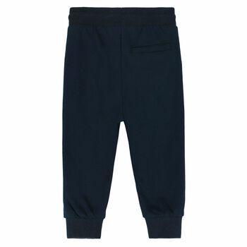 Younger Boys Navy Logo Joggers