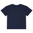 Boys Navy Blue Logo T-Shirt, 2, hi-res