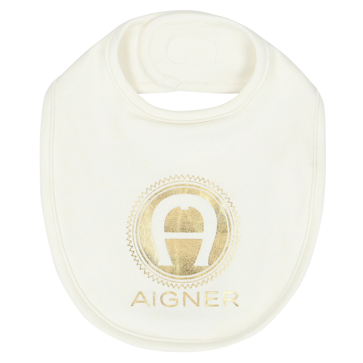 Ivory & Gold Logo Bib, 1, hi-res