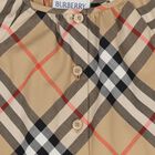 Baby Girls Beige Check Dress, 1, hi-res