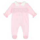 Baby Girls Pink Babygrow, 1, hi-res