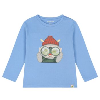 Younger Boys Blue Lenticular Long Sleeve Top