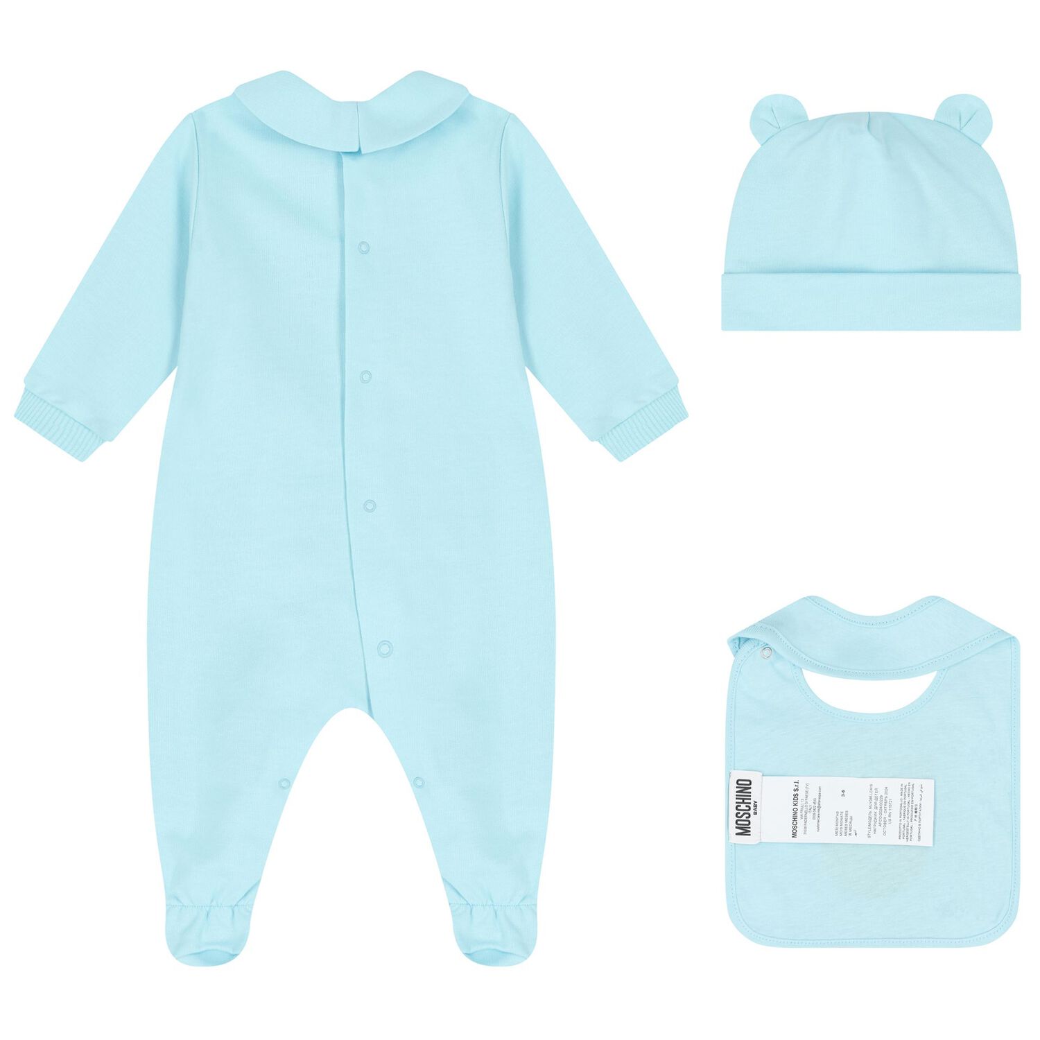 Blue Teddy Bear Logo Babygrow Gift Set, 4, hi-res