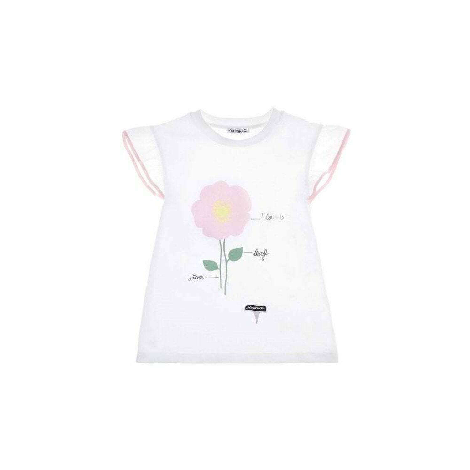 Girls White Flower Top, 1, hi-res image number null