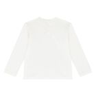 Baby Boys White Logo Long Sleeve Top, 2, hi-res