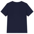 Boys Navy Blue Logo T-Shirt , 5, hi-res