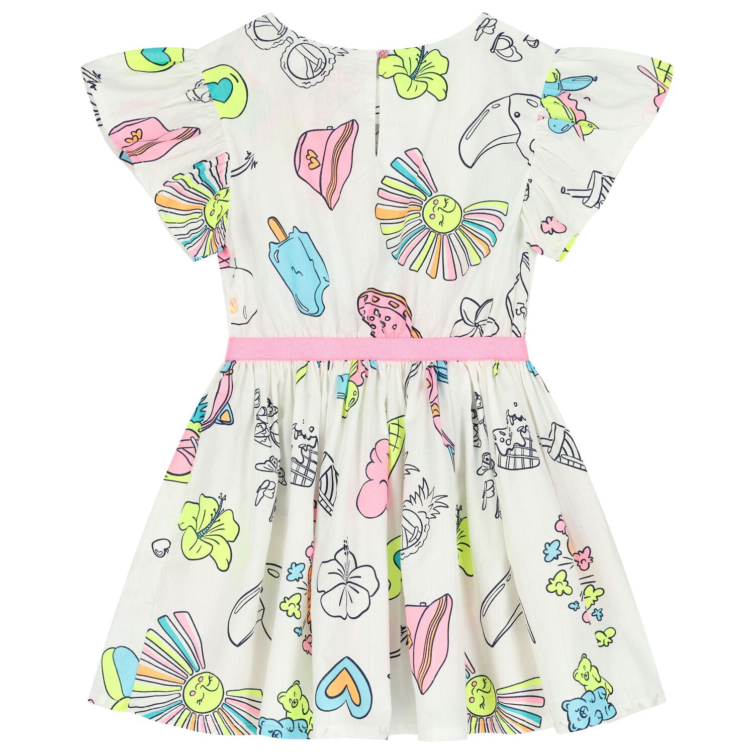 Girls Ivory Logo Dress, 1, hi-res image number null