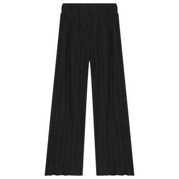 Girls Black Pleated Trousers