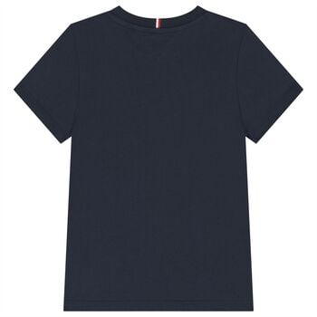 Boys Navy Blue Logo T-Shirt