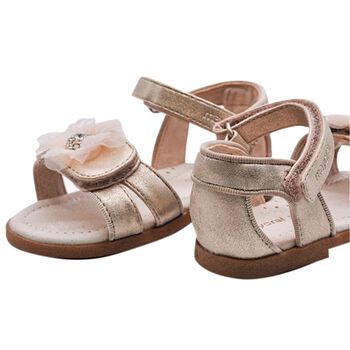 Girls Gold Flower Sandals